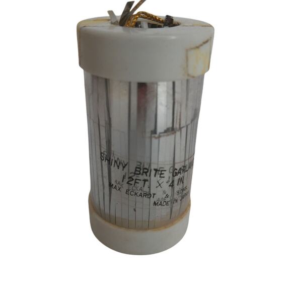 Vintage Shiny Brite Christmas Silver Tinsel Garland 12 Feet - Picture 2 of 6